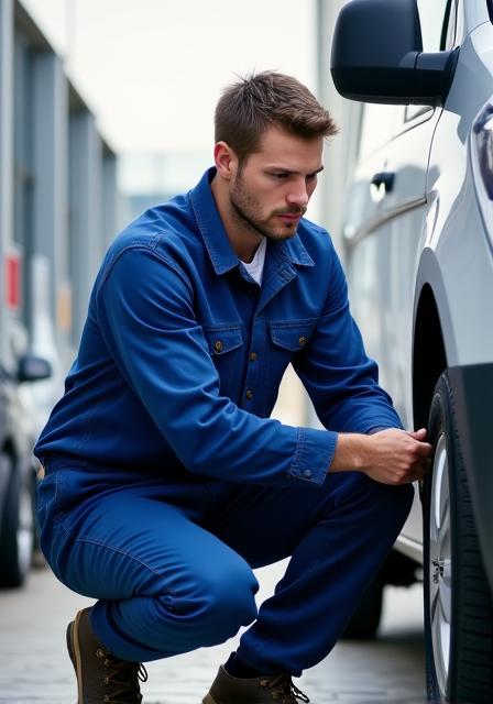 Mobiler Reifenservice Techniker
