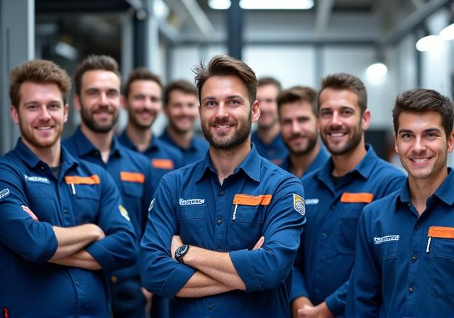 Professionelles Reifenservice Team